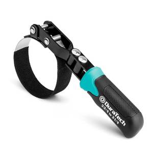 lot 12046 image: DURATECH Anti-Slip Small Swivel Oil Filter Wrench, Oil Filter Removal Tool Fits Filters 2-34 to 3-14in, Perfect for Car Repair Tools - Retail $17in