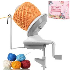 lot 12055 image: SPEENSUN Yarn Winder, Yarn Winder for Crocheting, 3.5 OZ Easy-to-Install and Efficiently Yarn Ball Winder with Lower Noise, Yarn Spinner for Crochet and Knitting Lover for Yarns Below Size 5 - Retail $22