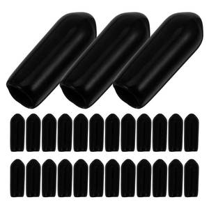lot 12451 image: Angoily 300pcs Pegboard Hook Rubber End Caps Pegboard Hooks Rubber Tips Caps Prongs End Tips Caps Rack Cover - Retail $13