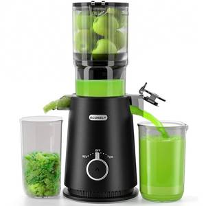 lot 17802 image: ECOSELF Juicer Machines with Large Feed Chute, Professional Hands Free Cold Press Juicer For Whole Fruits and Vegetables, Self Feeding for Juice Extractor Machine, Easy to Clean - Retail $90