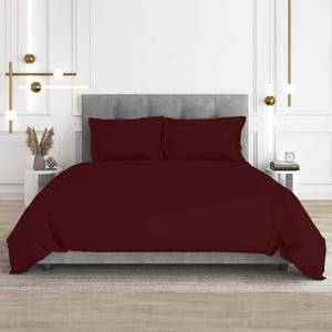 lot 17812 image: CharlottelyHues 1 Piece Duvet Cover 1000 Thread Count 100percent Egyptian Cotton Breathable, Soft Duvet Cover Set with Zipper and Corner Ties Quilt Cover Sateen Weave Durable Duvet - KingCal King (Burgundy) - Retail $71