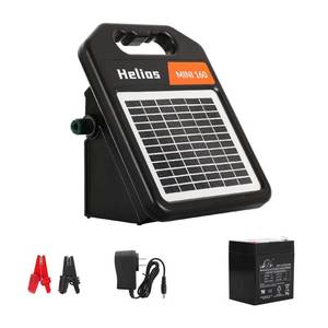 lot 17816 image: 10 Miles Solar Electric Fence Charger with DayNight Mode, 0.11J Portable Solar Fence Charger with Rechargeable Solar Panel for 24-Hour Uninterrupted Protection Electric Fence Energizer - Retail $133