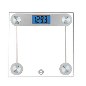 lot 17854 image: Weight Watchers Scales by Conair Scale for Body Weight, Digital Bathroom Scale in Clear - Retail $381