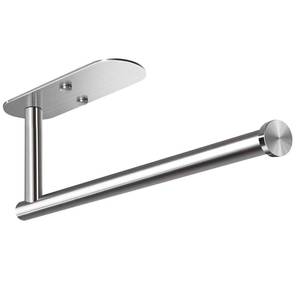 lot 18038 image: VAEHOLD Adhesive Paper Towel Holder Under Cabinet Mount, Wall Mounted Paper Towel Roll Holder for Kitchen Paper Towel, Stainless SteelSilvery - Retail $15