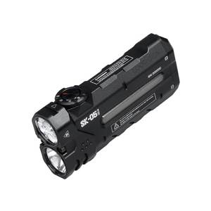 lot 18044 image: LOOP GEAR SK05 2850 LM Rechargeable Flashlight with 6000mAh Power Bank, IP68 Waterproof EDC Flashlight, Magnetic Camping Light with FloodSpotRGB Sidelight for Outdoor Hiking Emergency Survival Gear - Retail $100