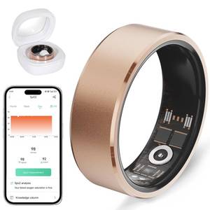 lot 18050 image: smart ring for women health rings smart ring blood pressure monitor fitness rings for women ring fitness tracker blood pressure ring for men fitness rings Waterproof for iPhone and Android rose gold 8 - Retail $1,610
