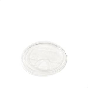 lot 18425 image: TOSSWARE NATURAL Flat Sip Lid Set of 50 - Plant Based 96mm Lids for Cold Cups - Plastic Alternative Straw Lid - Clear - Only Compatible With TOSSWARE NATURAL 10, 12, 16, 20 and 24oz Cups - Retail $15