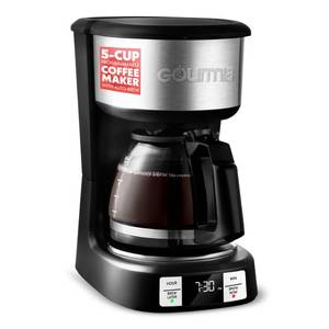 lot 19308 image: Gourmia Drip Coffee Maker � 5 Cup, One-Touch Brew, Pause and Serve, Adjustable 4 Hr Keep Warm, EZ-View Water Window, Black - Retail $21