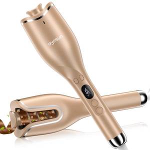 lot 20014 image: Automatic Curling Iron,Automatic Hair Curler with1Large Slot Hair Curling Irons,Auto Shut-Off,Anti-Scald,Anti-Tangle Rotating Curlers Iron,Fast Heating Hair Curler Wand for Curls(4Temperatureand8Timer) - Retail $27in