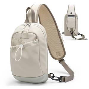 lot 20020 image: MDODO Sling Bag for Women, Crossbody Sling Chest Daypack Shoulder Cross body Bags for Casual Commuting Work Travel Sport Hiking,3.4L,Green Beige - Retail $21