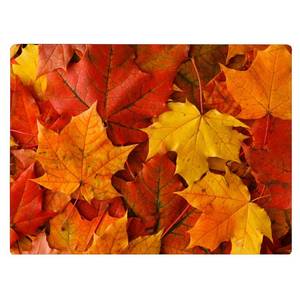 lot 20023 image: Fall Season Pattern Kitchen Glass Cutting Board Decorative Motherfts Day Gift For Fall Autumn Leaves (Leaves) - Retail $30