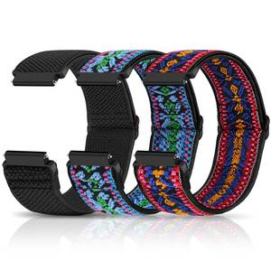 lot 20035 image: Relting Compatible with 16mm 18mm 19mm 20mm 22mm 24mm Watch Bands Quick Release Replacement Wristband,Adjustable Stretchy Nylon Solo Loop Straps Fabric Braided Sport Elastic Bands for Men Women - Retail $12