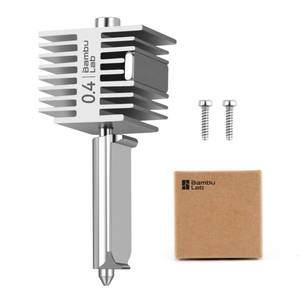 lot 20064 image: Bamboo Lab Original A1 Mini,A1 Stainless Steel Hotend Kit with 0.4mm Harden Steel Nozzle, All Metal Extruder Hot End, Heating Block Replacement - Retail $26