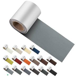 lot 20077 image: ILOFRI Leather Patch Tape, Vinyl Repair Kit 3 x 60 inches Leather Repair Patch for Furniture, Leather Couch Patch for Sofas, Furniture, Car Seats, Office Chairs, Interior - Light Gray WRINKLE  - Retail $11