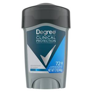 lot 20083 image: Degree Men Antiperspirant Deodorant Clean 72-Hour Sweat and Odor Protection Prescription-Strength Antiperspirant For Men with MotionSense Technology 1.7 oz - Retail $8