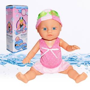 lot 20089 image: WesGen Swimming Baby Doll,2025 New Upgraded Waterproof Swimmer Doll,Electric Water Baby Toy, Backstroke Swimming Toy for Pool, for PoolBathroom Boy and Girl Gifts HEAD NEEDS FIXED - Retail $26