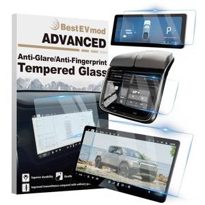 lot 4384 image: BestEvMod Matte Screen Protectors Tempered Glass Compatible with Rivian R1T and R1S 2022-2025 2026 Gen1 and Gen2 3PCS Anti-Glare 9H Tough Anti Fingerprint Protective Film Driver and Center and Rear Display Set - Retail $40