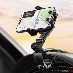 lot 4391 image: NIYEVN Dashboard Cell Phone Holder for Your Car, Car Phone Holder Mount, 360° Rotating Dashboard Phone Holder, One Hand Operation Clip Design Car Phone Mount, Compatible with 4-7 inch Smartphones - Retail $10