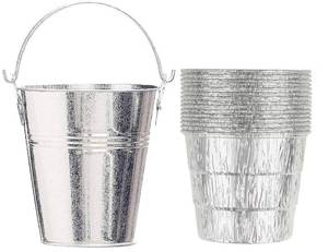 lot 4436 image: Drip Grease Bucket and 15-Pack Liners for Traeger 202234, Pit Boss, etc Pellets Smoke (Silver 15) - Retail $20