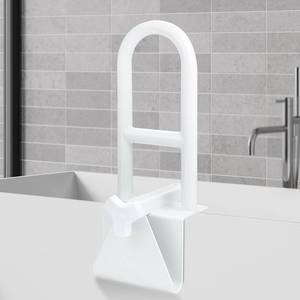 lot 4446 image: Wishtofly Bathtub Safety Rail, Heavy Duty Bath and Shower Grab Bar for Seniors and Elderly, Safety Assistance Bathtub Handle with Adjustable Clamp, Fits Tub Width 3 to 7 Inches, Supports Up to 300lbs - Retail $37