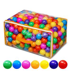 lot 5796 image: Vanland Ball Pit Balls for Baby and Toddler Phthalate Free BPA Free Crush Proof Plastic - Multicolored Pit Balls in Reusable Play Toys for Kids with Storage Bag - Retail $25