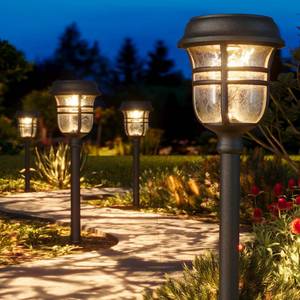 lot 5800 image: XMCOSY Solar Pathway Lights Outdoor, 2 Lighting Modes Warm White and RGB Auto Color Changing LED Solar Powered Garden Lights IP65 Waterproof for Yard Walkway Driveway Landscape Decorative Lawn (6 Pack) - Retail $40