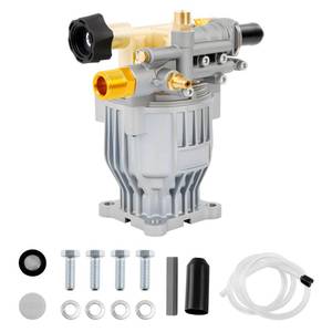 lot 5813 image: A90029 Horizontal Pressure Washer Pump Kit 3300 PSI Power 2.5 GPM 34 Shaft Axial Cam Pressure Washer Pump Replacement Compatible with Simpson MorFlex 40224, 40225, 40226, Santoprene 41182 Aluminum - Retail $110in