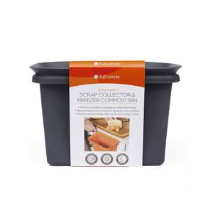 lot 6191 image: Full Circle Scrap Happy, Food Scrap Collector and Freezer Compost Bin - Hanging Kitchen Countertop Bin for Fruit and Vegetable Waste, Fits in Freezers, Slate - Retail $17