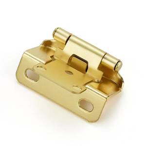 lot 6200 image: Ravinte 60 Pack 30 Pairs Semi-Overlay 12 inch Self-Closing Face Frame Cabinet Hinges Gold Half Wrap-Around Kitchen Cabinet Door Hinges Face Mount Cabinet Hardware - Retail $54