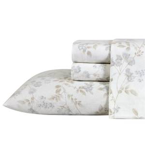 lot 1177 image: Laura Ashley - Flannel Sheets Queen Size, Anti-Pilling and Wrinkle Resistant Cotton, Touchably Soft for All-Season Comfort - Bed Sheets with Matching Pillowcases and Fitted Sheet (Fawna Grey) - Retail $56