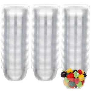 lot 1179 image: MOACOCK 100 Pack Small Clear Plastic Bowls, 8oz Hard Disposable Salad Bowls, Disposable Bowl for Party Serving, Ice Creams, Desserts, Catering, Special Events - Retail $17