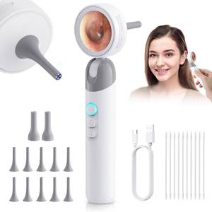 lot 1197 image: Aertnelz Otoscope Ear Camera with 1.38� Screen, 1080P HD Ear Scope and 4 LED Lights for Adult Kid and Pet, 12 Silicone Specula Tips, Photo and Video, Type-C Charging with Computer, FSA HSA Eligible Items - Retail $39