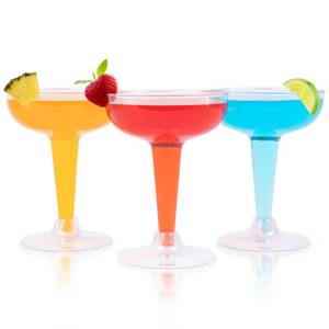 lot 1224 image: Prestee 24 Clear Plastic Coupe Glasses 4oz - Disposable Plastic Cocktail Cups, Martini Glasses, Margarita Glass, Champagne Glass for Parties, Cinco de Mayo, Taco Party, Weddings Decorations - Retail $13
