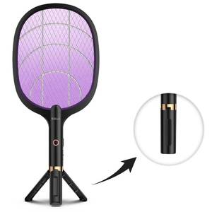 lot 1230 image: YsChois Electric Fly Swatter Racket, Rechargeable Fly Zapper - 4000 Volt, Exclusive 2-in-1 Bug Zapper Racket - USB Charging, 1800mAh Li-Battery, Indoor and Outdoor Use, Black - Retail $25
