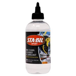 lot 2117 image: STA-BIL SPORT Bike Chain Cleaner and Lubricant - Prevents Rust on Chains, Cables, and Derailleurs, Premium Lubricant, Easy to Apply, Preserves Bike Chains, 8oz (22406) - Retail $13