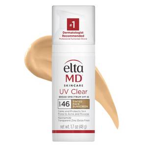 lot 2118 image: EltaMD UV Clear Tinted Sunscreen for Face, SPF 46 with Zinc Oxide, Oil-Free, Dermatologist Recommended, For Acne-Prone Sensitive Skin, 1.7 oz - Retail $46