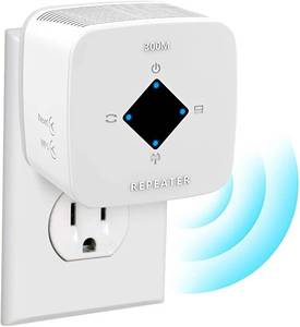 lot 2121 image: WiFi Extender Signal Booster for Home Internet Repeater Range Coverage Up to 6500 Sq.Ft and 45 Devices Signal Booster for Office Hosue Basement (XL) - Retail $20