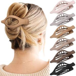 lot 2131 image: French Concord Hair Clips - 6Pcs Side Slide Volume Clips for Women Girls, Strong Hold No Slip Grip, Thick or Thin Hair (Matte Finish, L4.6 IN, W1.97IN) - Retail $10