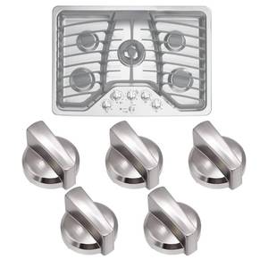 lot 2133 image: 5PCS WB03X25796 Gas Cooktop Knob Fits for ge Profile Stove Knobs, Fit Model PGP953SET1SS PGP986SET1SS PGP959SET1SS PGP976SET2SS - Replaces AP5986232 PS11721433 4362262 WB03T10326 - Retail $36