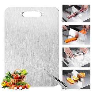 lot 2166 image: Megecy Titanium Cutting Board-2025 Top Titanium Cutting Boards for KitchenDouble Sided Titanium Cutting Mat Non Stick Chopping Board9.25  12.99in - Retail $19