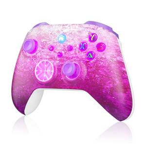 lot 2205 image: Dinosoo RGB Wireless Controller for Xbox One Series XS, PC, Bluetooth, 4 Vibration Motors, TURBO, Macro Crystals - Upgrading with a PC before connecting to Xbox - Retail $36