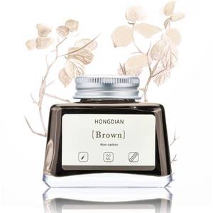 lot 2218 image: Asvine Hongdian Fountain Pen Bottled Ink Brown, 60ml Fountain Pen Ink Bottled for Writing and Calligraphy, Non Carbon - Retail $10