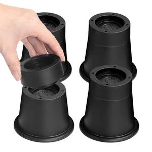 lot 2221 image: shouwuhho Bed Risers 2 inch, 3 Inch, Heavy Duty Round Furniture Risers Lifts 3 for Table, Desk Leg, Sofa, Couch, Adjustable Bed Frame Risers Supports Up to 6,000 Lbs, Black, 4 Pack - Retail $16