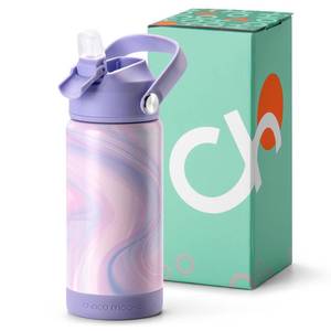 lot 2224 image: Choco Mocha Kids Water Bottle For School, Kids Insulated Water Bottle Stainless Steel for Girls, 14Oz Purple Fluids