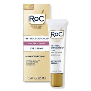 lot 2233 image: RoC Retinol Correxion Under Eye Cream for Dark Circles and Puffiness, Daily Wrinkle Cream, Anti Aging Skin Care Treatment Women and Men, 0.5 oz (Packaging May Vary) - Retail $22