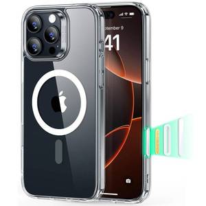 lot 2236 image: ESR for iPhone 16 Pro Max Case, Camera Control, Compatible with MagSafe, Shockproof Military-Grade Protection, Magnetic Phone Case for iPhone 16 Pro Max, Classic Hybrid Case (HaloLock), Clear - Retail $8