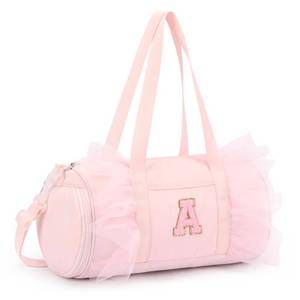 lot 2240 image: mibasies Dance Bag for Girls 4-6 Kids Duffle Bag - Ballet Bags for Girls 4-6 - Personalized Letter Girls Gifts Pink A - Retail $22