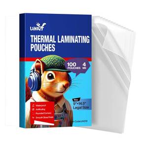lot 2248 image: Uinkit 4Mil 100Pack Legal Size Laminating Sheets, 8.5x14in (9x14.5) Inches Laminate Pouches, Bubble-Free Protector for Documents Photo, Use in Office School Supplies with Thermal Laminator Machine - Retail $24