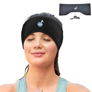 lot 2258 image: MMUSS Sleep Wired Headphones Stereo with Headband Ultra Thin Speakers.Perfect for Men or Women Side Sleeper,Sports,Air Travel,Meditation (Black) - Retail $14