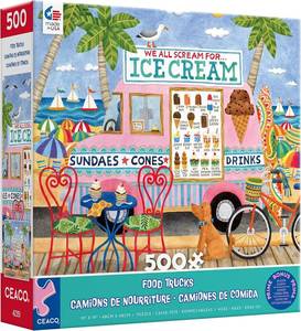 lot 2266 image: Ceaco - Food Trucks - Ice Cream Truck II - 500 Piece Jigsaw Puzzle - Retail $10